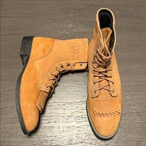 Ariat Leather Kiltie Lace Up Boots